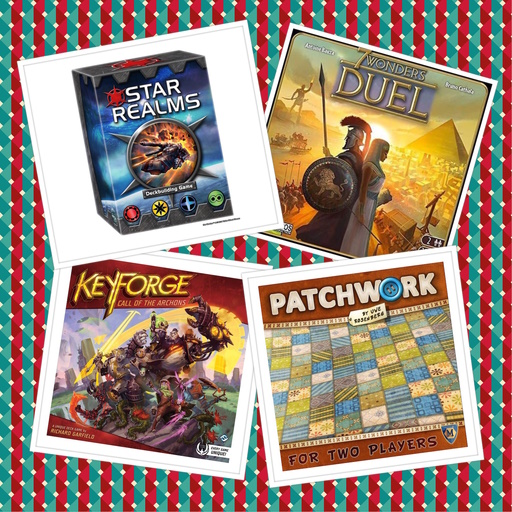 Star Realms, 7 Wonders Duel, Keyforge y Patchwork